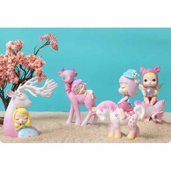 Moonlight Sakura Nocturnal Unicorn Mini Figure Opened Mystery Box Cherry Blossom - Picture 3 of 7